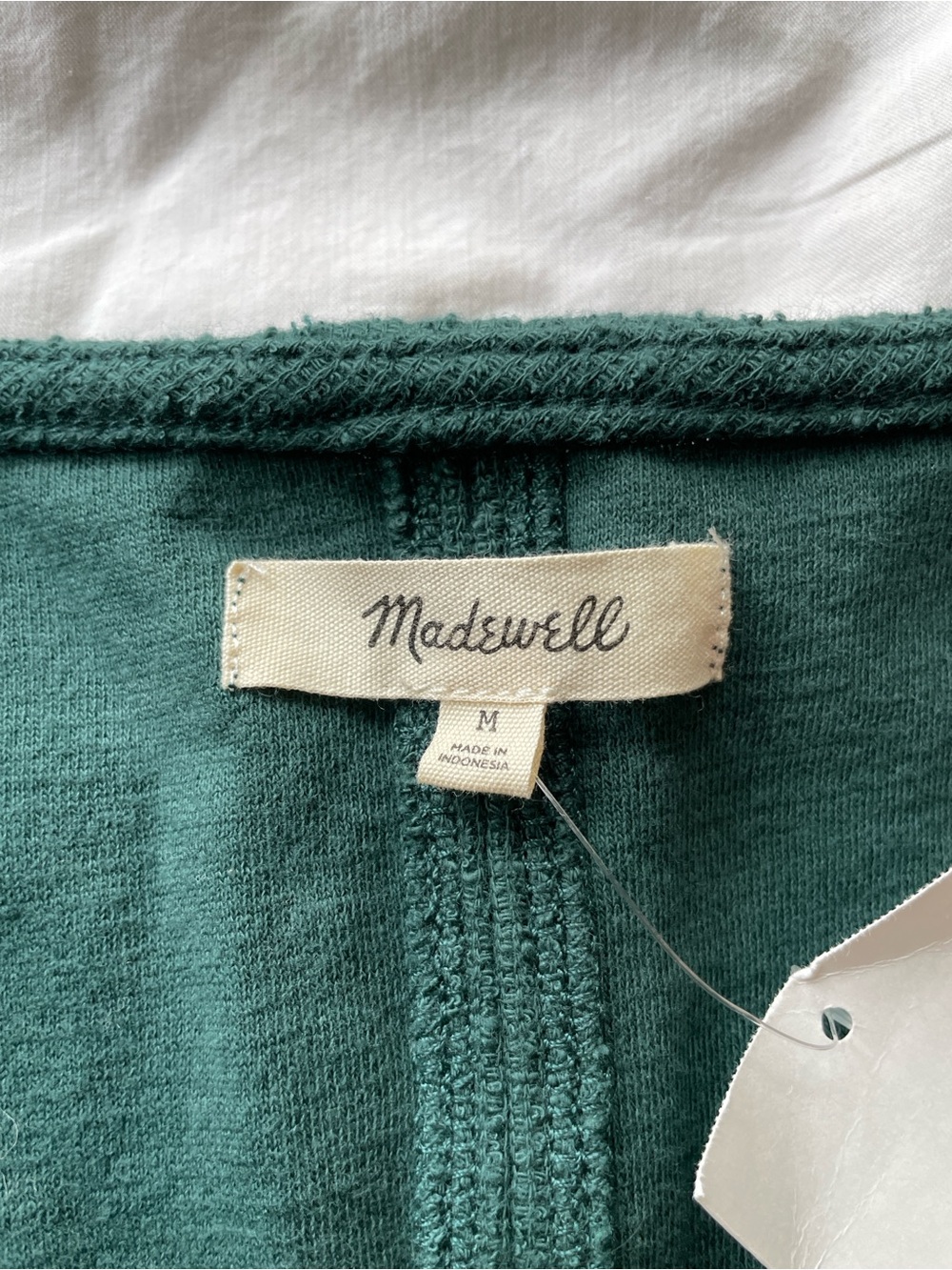 Madewell Deep Forest V-Neck Textured Sweater Size Medium - Picture 4 of 5